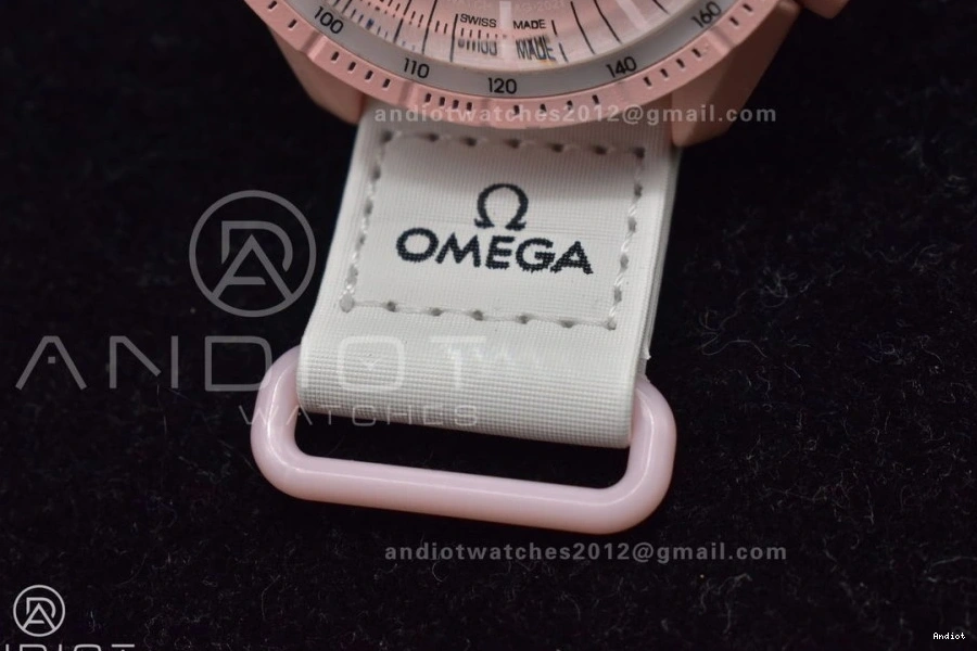 x Mission Strap Nylon to Venus Quartz Moonwatch Swatch Omega on Bioceramic 0403